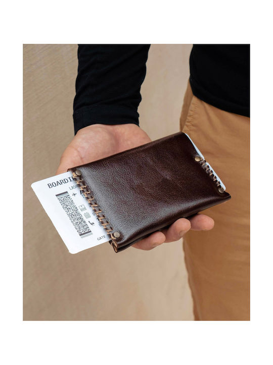 MAKEY DESIGN Passport Case Brown