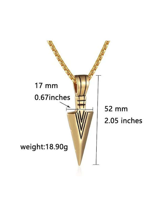 Arrow Pendant Necklace Chain in Gold Color