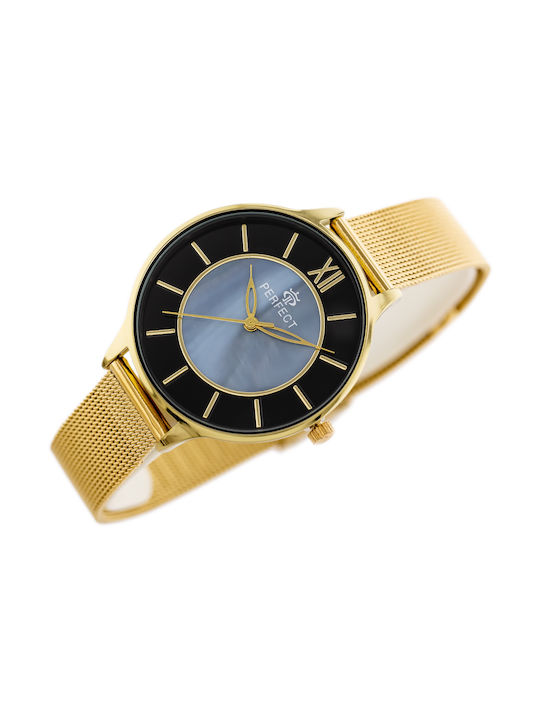 Perfect Watch with Gold Metal Bracelet