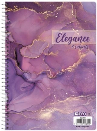 +Efo Spiral Notebook Homework B5 90 Sheets 3 Subjects 1pcs (Μiscellaneous Designs/Colors)