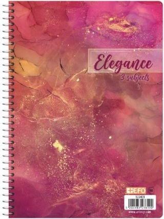 +Efo Spiral Notebook Homework B5 90 Sheets 3 Subjects 1pcs (Μiscellaneous Designs/Colors)
