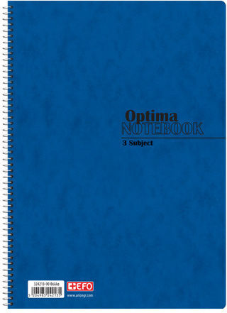 +Efo Spiral Notebook Homework A4 90 Sheets 3 Subjects 1pcs (Μiscellaneous Designs/Colors)