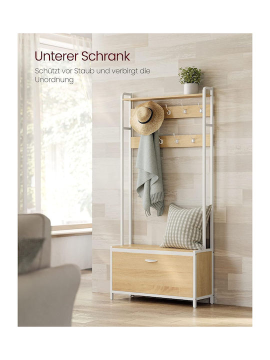 Mobilier de Intrare cu Dulap pentru Pantofi / Dulap & Bancă 85x30x180cm HSR405W09