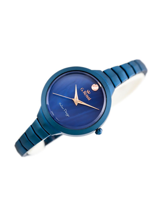 G.Rossi Watch with Navy Blue Metal Bracelet