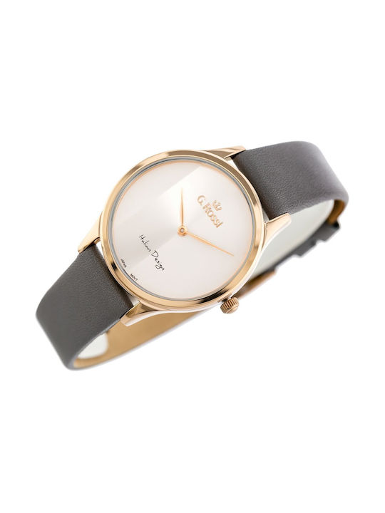 G.Rossi Women's Watch with Gray Leather Strap