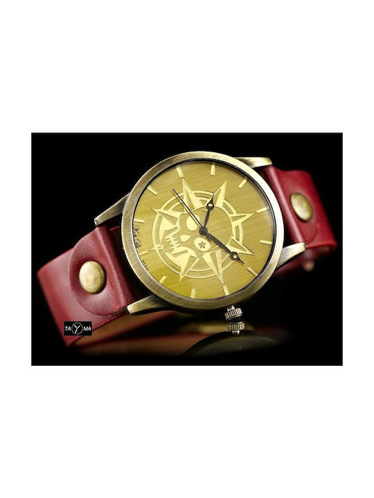 Inny Watch with Red Leather Strap