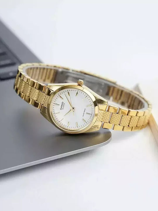 Casio Classic Women's Watch with Gold Metal Bracelet