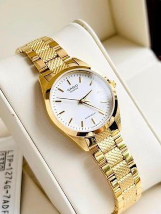 Casio Classic Women's Watch with Gold Metal Bracelet