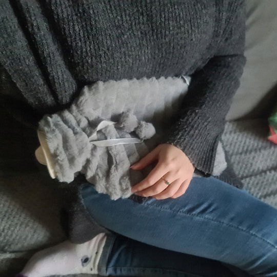 Termofor în culoarea Gri pentru sticle de apă caldă și pachete de gheață Utilizare generală 32x20cm 2000ml