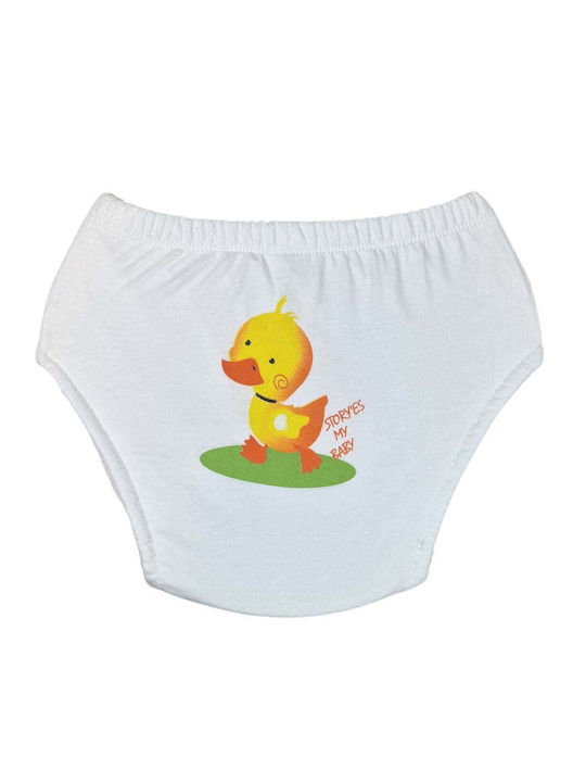 Poopes Kids' Diaper Underwear White