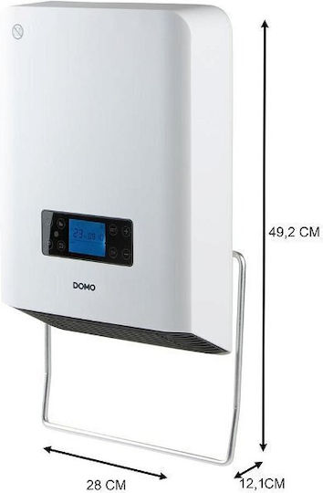 Domo Bathroom Wall Mounted Fan Heater White