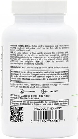 Nature's Plus GI Natural® Reflux Ease Special Food Supplement 60 Chewable Tablets Vanilla