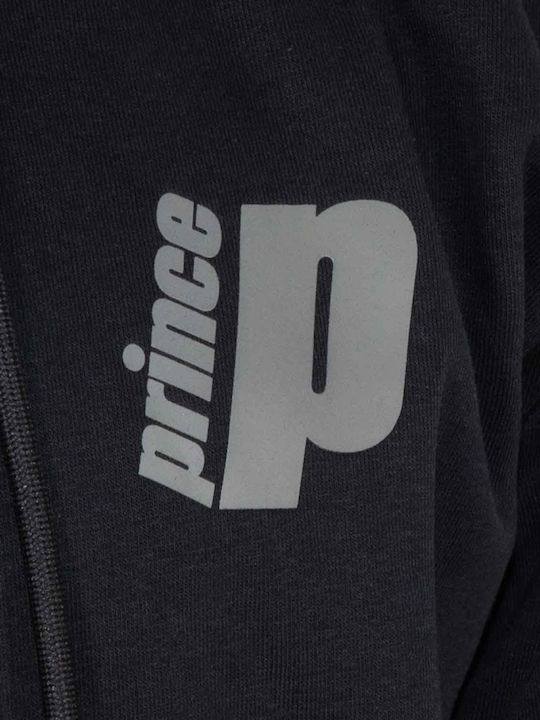 Prince Herren Sweatshirt Jacke mit Kapuze Schwarz