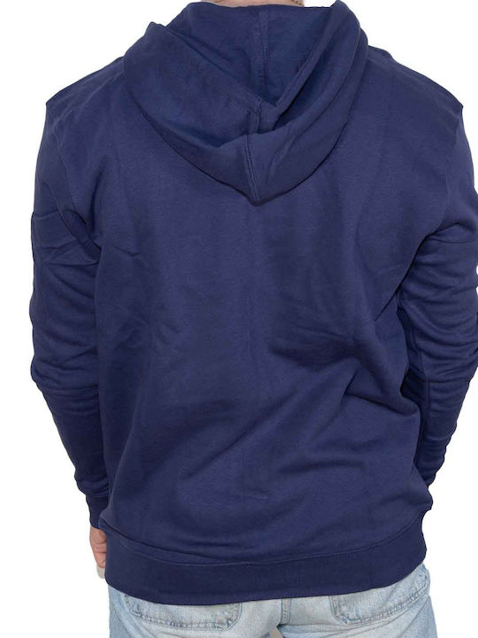 Blue Hooded Cardigan