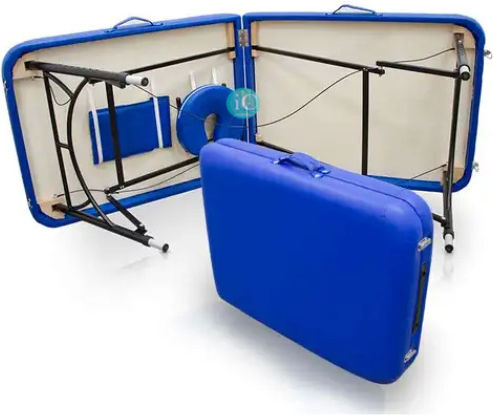 ICosmetics Aluminum Portable Orange Massage and Physiotherapy Bed 185x70cm