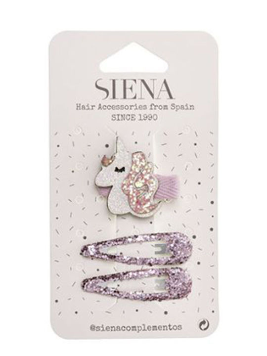 Siena Set of Kids Hair Clips with Hair Clip Unicorn (Various Designs) 1pc