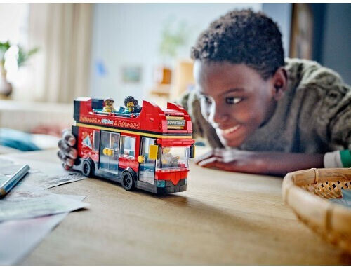 LEGO City Red Double-decker Sightseeing Bus for Ages 7+ 384 Pieces