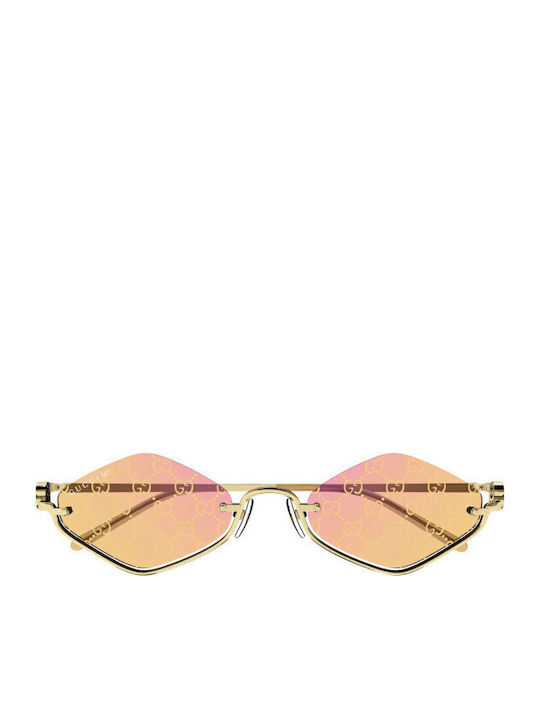 Gucci Γυαλιά Ηλίου Χρυσά με Μεταλλικό Σκελετό