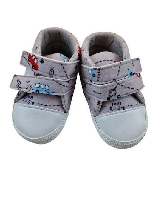 Bebiccino Βρεφικά Sneakers Αγκαλιάς Γκρι