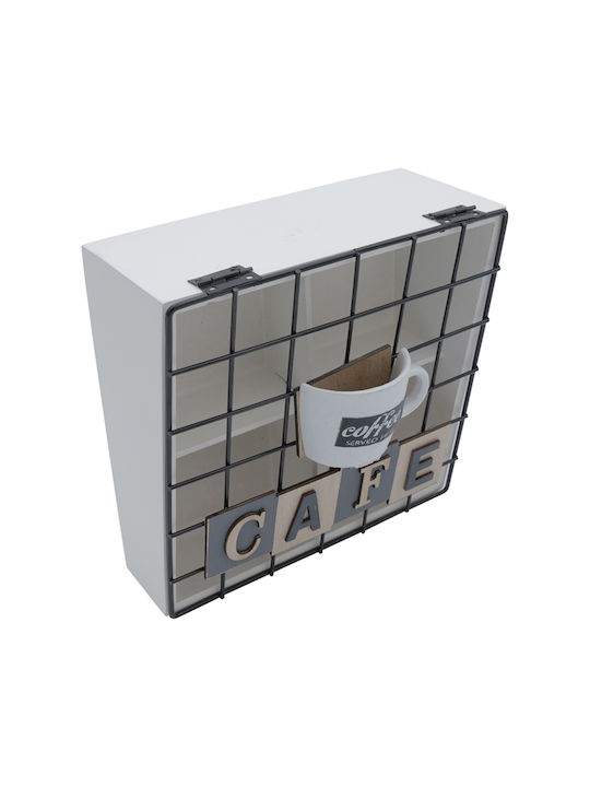 Uncle George Uncle George Sugar Coffee Tea Storage Box with Lid Wooden Brown 17.5x7.5x17cm 1 Piece