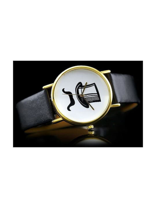 Inny Watch Battery with Black Leather Strap