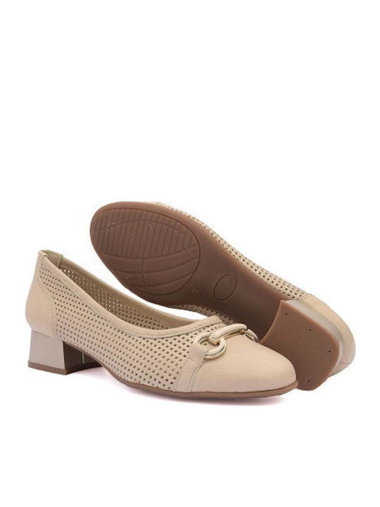 Pantofi cu toc Bej