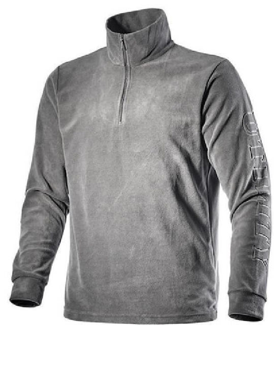 Long Sleeve Athletic Blouse Gray