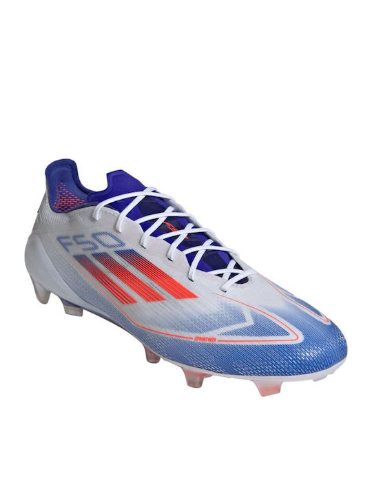 adidas F50 Elite Football Shoes with Cleats Cloud White / Solar Red / Lucid Blue