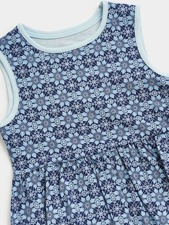 Παιδικό Φόρεμα Floral Μπλέ
