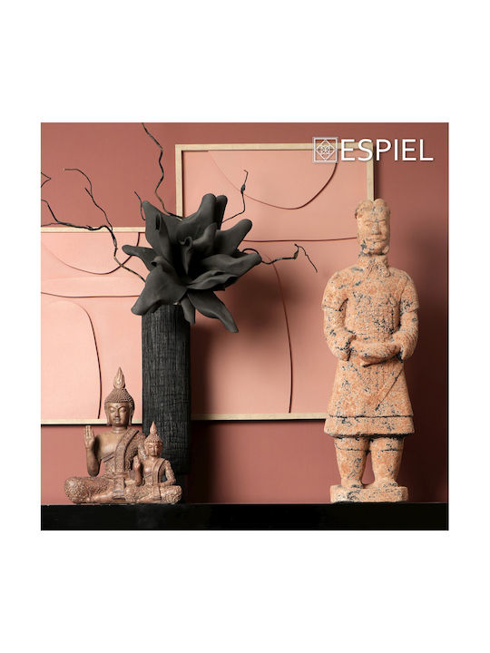 Sitting Buddha Figure S Polyresin Beige 19cm