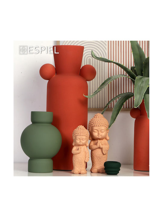 Buddha Figure Polyresin Beige 25.8cm