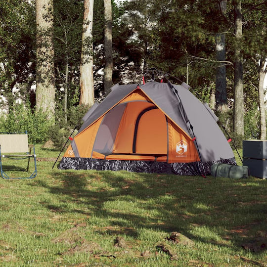 vidaXL Camping Tent Igloo Orange for 2 People 360x135x105cm