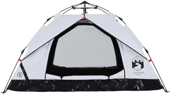 vidaXL Σκηνή Camping Igloo Λευκή για 2 Άτομα 360x135x105εκ.