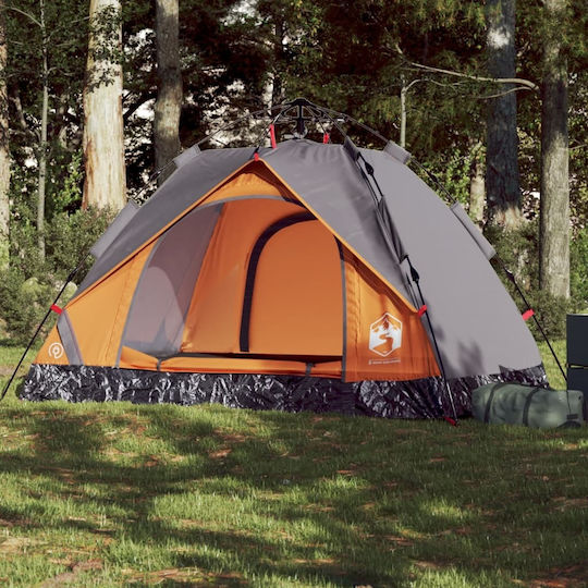 vidaXL Camping Tent Igloo Orange for 2 People 360x135x105cm