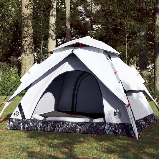 vidaXL Camping Tent Igloo White with Double Cloth for 3 People 230x200x128cm