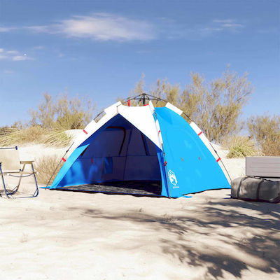 vidaXL Γαλάζιο Σκηνή Camping Μπλε 3 Εποχών για 3 Άτομα