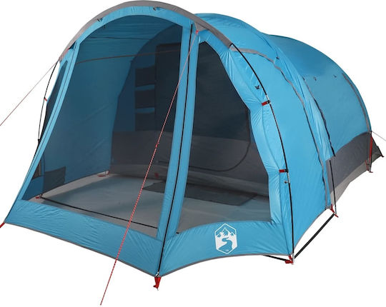 vidaXL Къмпинг Сцена Тунел Синя за 6 Човека 500x305x205см