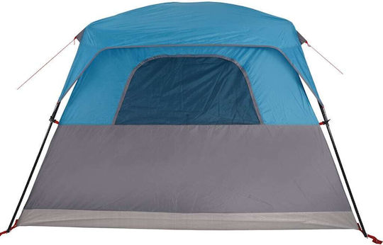 vidaXL Палатка За Къмпинг Синя За 4 Човека 245x215x190см