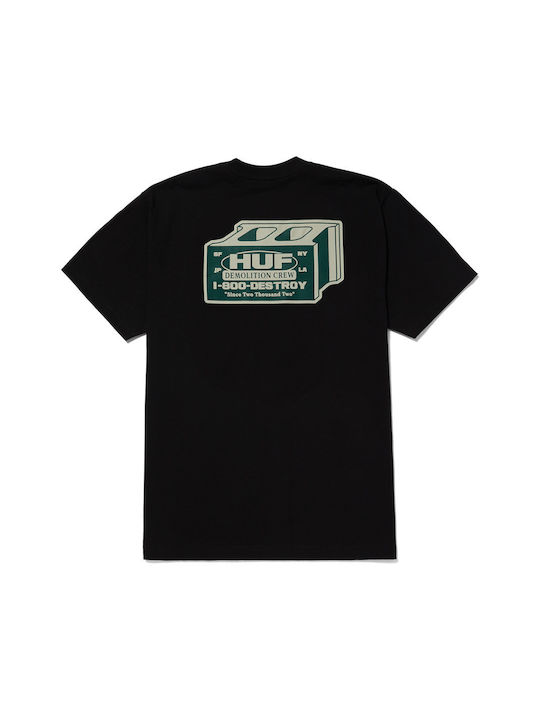 HUF T-shirt Bărbătesc cu Mânecă Scurtă BLACK