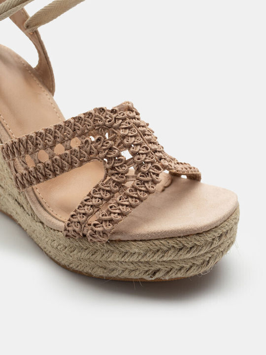 Luigi Women's Platform Espadrilles Beige