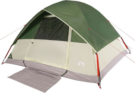 vidaXL Camping Tent Igloo Green for 6 People