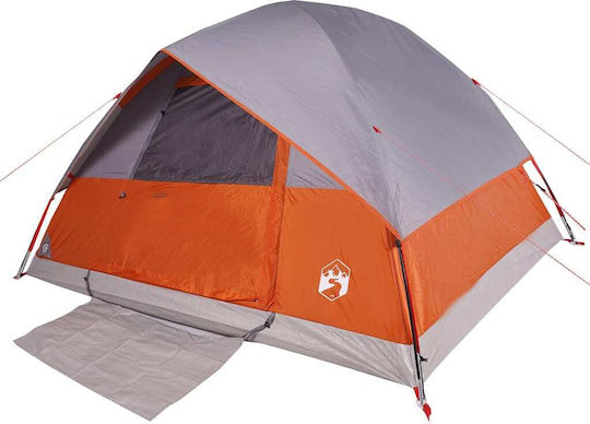 vidaXL Camping Tent Igloo Orange for 6 People 305x305x183cm