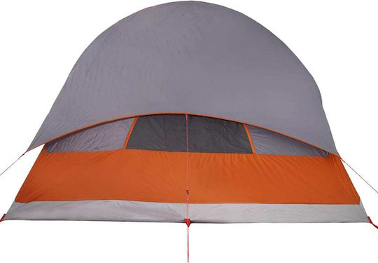vidaXL Campingzelt Tunnel Gray für 6 Personen 500x305x205cm Grau/Orange