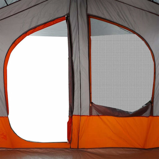 vidaXL Σκηνή Camping Γκρι για 5 Άτομα 340x297x210εκ. Γκρι/Πορτοκαλί