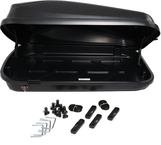 Car Roof Box Junior Easy 132x78x36cm Single-sided Opening Key Lock 320 Liters Glossy Black