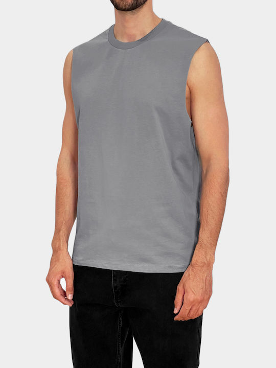 3Guys Men's Sleeveless Blouse Gray