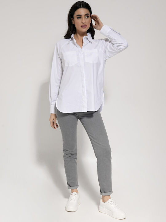 Tresor Women's Long Sleeve Shirt White