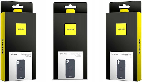 Spacecase Silicone Ring Back Cover Metallic Black (iPhone 11)
