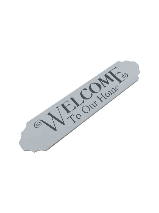 Uncle George Decorative Sign Handmade White Made of Wood 36x1x8cm