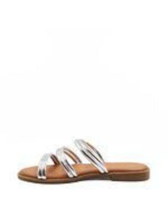 Mods Plus Women's Flat Sandals in Silver Color